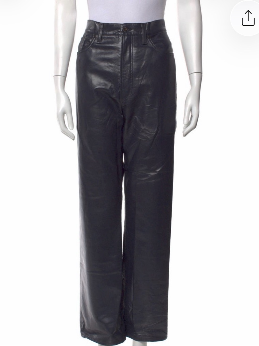 Agolde  Straight-Leg Leather/polyester  Pants